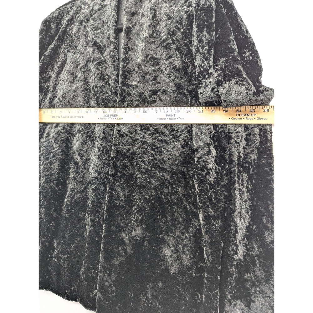 Dressbarn Woman Black Crushed Faux Fur Open Front Swing Coat Jacket Plus 14/16 - Picture 5 of 7